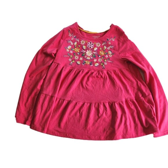 Isaac Mizrahi NWT Girls Pink Ruffle Blouse – Floral Embroidered Top Size L - Picture 4 of 12